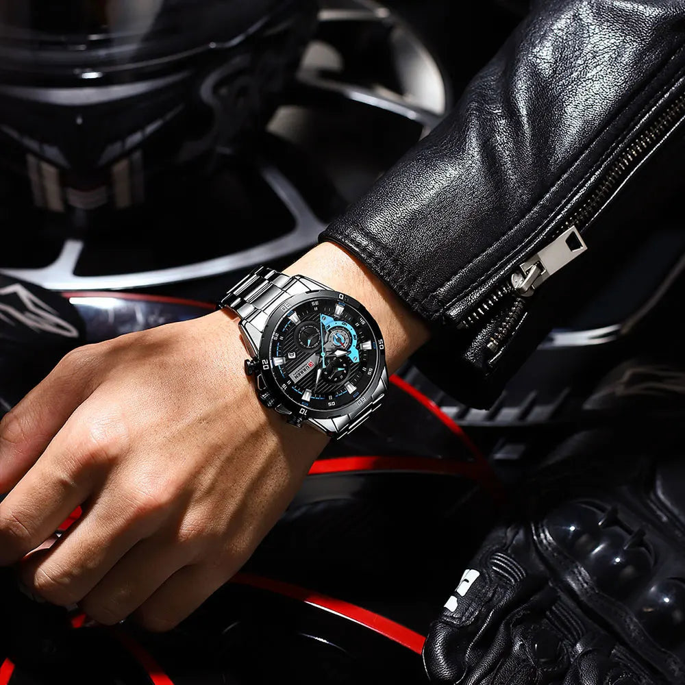 Watches For Men CURREN Man WristWatch Waterproof Chronograph Men Watch Military Top Brand Luxury StainlessSteel Sport Male Clock