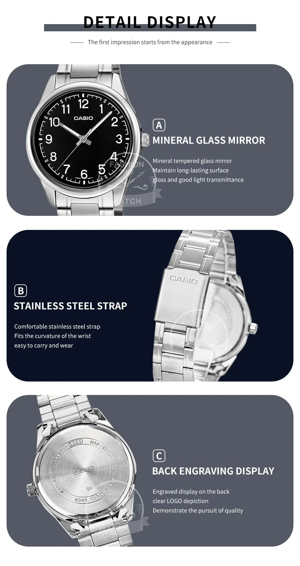 Casio watch for men Digital Hands Quartz Watch reloj casio hombre MTP-V005D-1B4